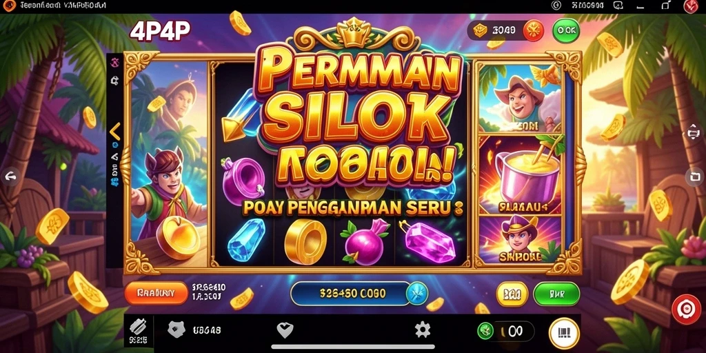 Screenshot gameplay 4P4P yang menarik dan penuh warna.