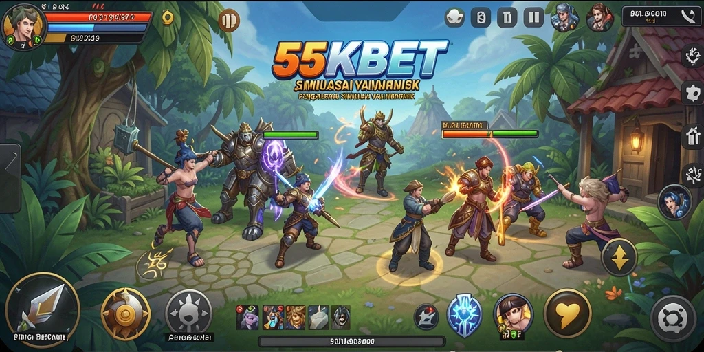 Tangkapan layar gameplay 55KBET dengan elemen simulasi yang dinamis.