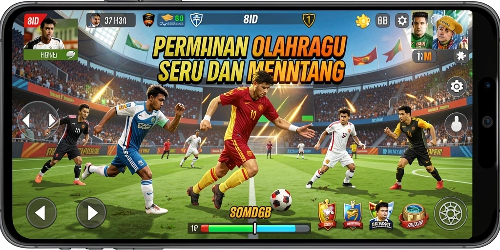 Gameplay seru dalam olahraga di aplikasi 8ID.