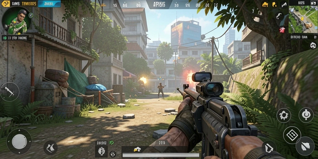 Tangkapan layar gameplay seru API66 dalam aksi TPS.