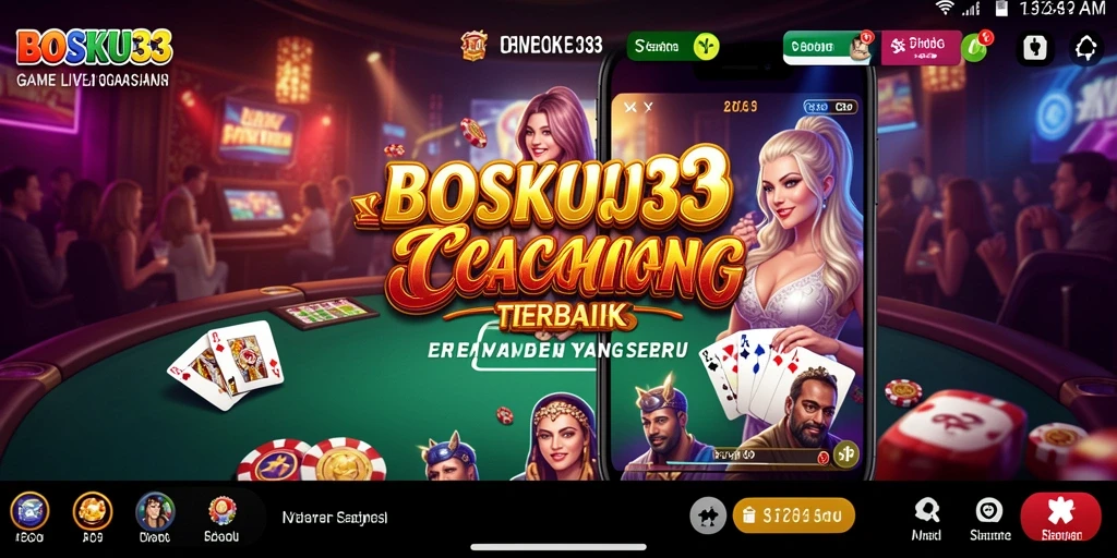 Screenshot gameplay Live Casino BOSKU33 dengan dealer langsung.
