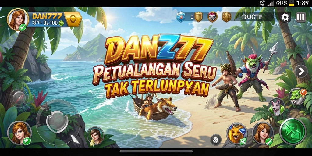 Tampilan gameplay seru DAN777 dengan aksi petualangan yang memukau.
