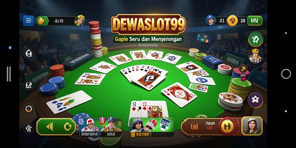 Screenshot gameplay DEWASLOT99 yang seru dalam permainan Gaple.