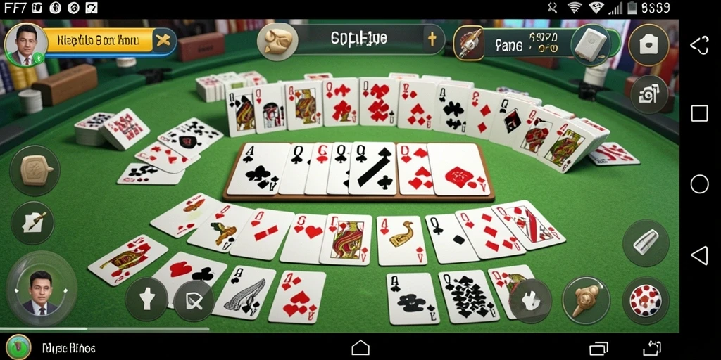 Tampilan gameplay Gaple yang menegangkan dan seru di F7F7.
