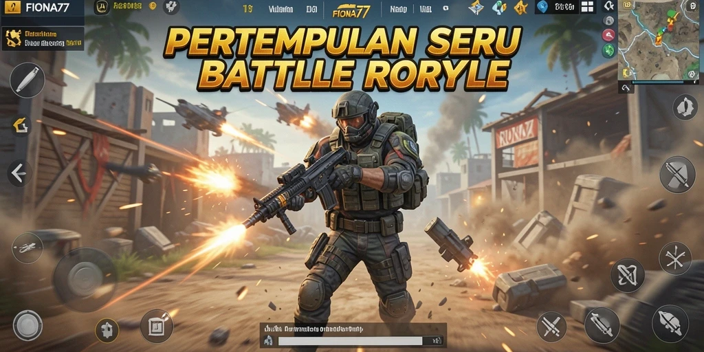 Menampilkan aksi seru dalam FIONA77 saat berperang di arena Battle Royale.