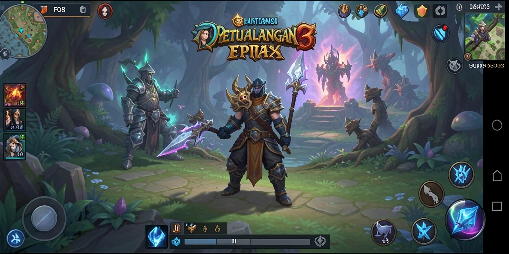 Screenshot utama FO8 menampilkan aksi pertempuran RPG yang mendebarkan.