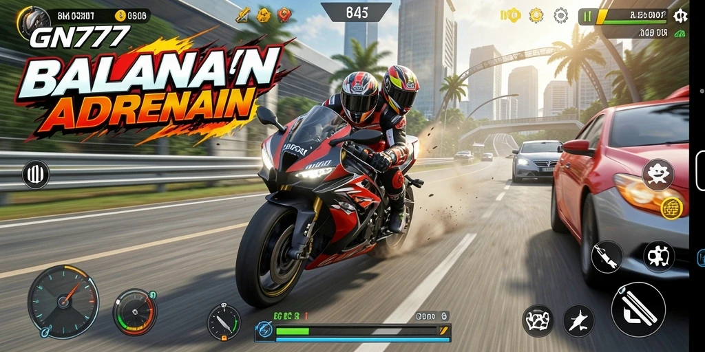 Gameplay seru balapan motor di GN777 dengan grafis menakjubkan.