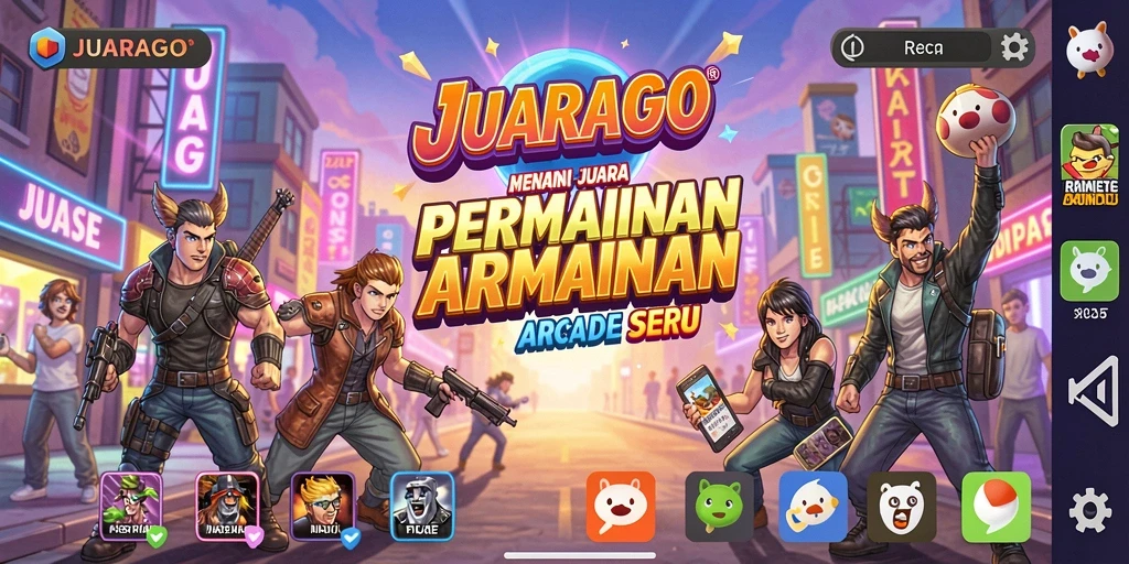Tampilan screenshots JUARAGO menampilkan serunya gameplay Arcade.