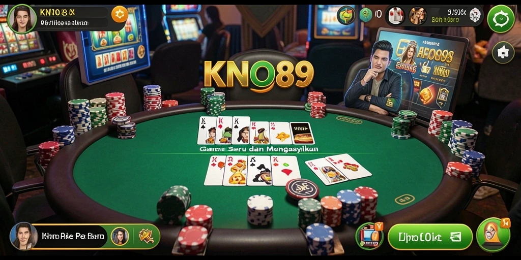 Tampilan menarik dari gameplay seru Poker di KNO89.