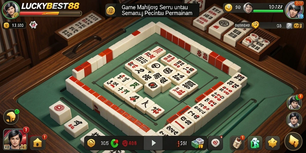 Tampilan gameplay seru dari LUCKYBEST88 dengan elemen Mahjong.