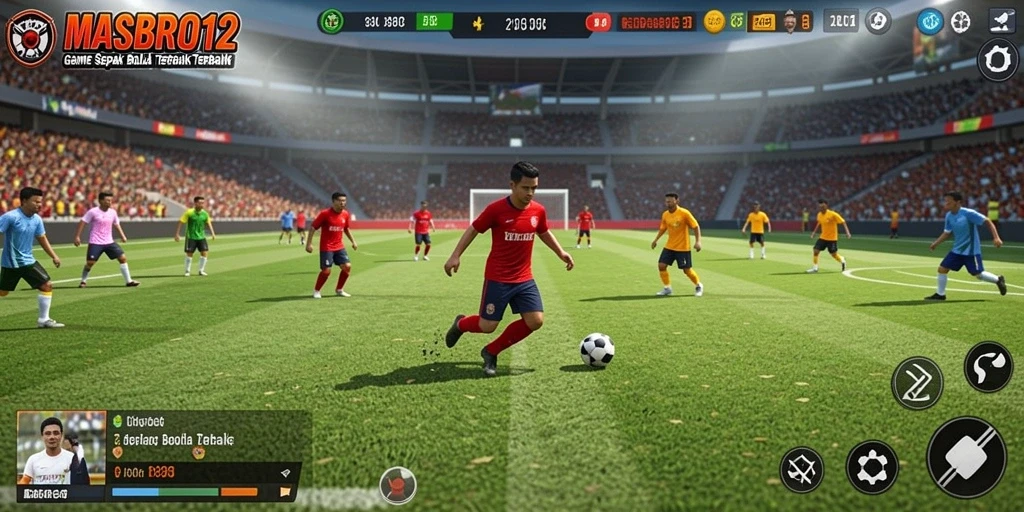 Tampilan permainan sepak bola yang seru dan mendebarkan di MASBRO12.
