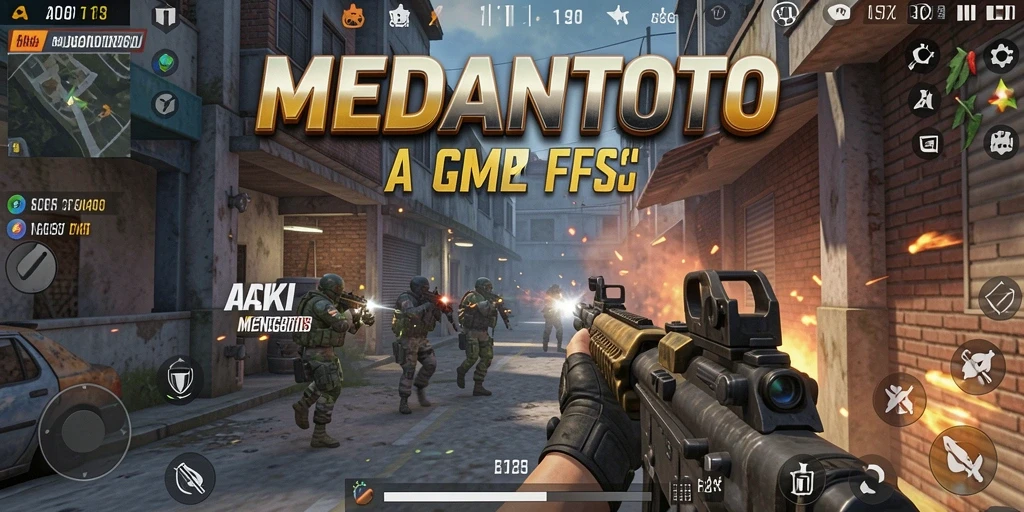 Screenshot menampilkan aksi seru dalam gameplay FPS MEDANTOTO.