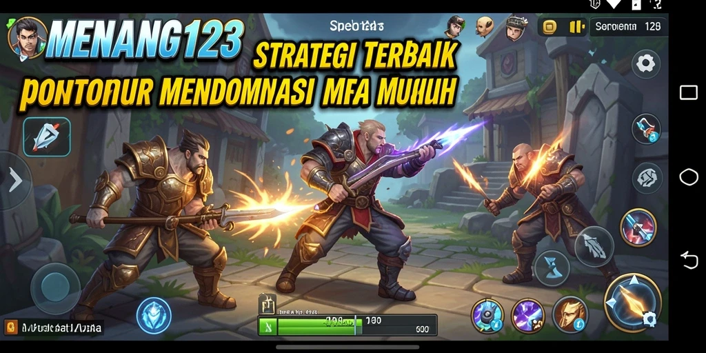 Screenshot utama MENANG123 menampilkan pertempuran strategi yang intens.