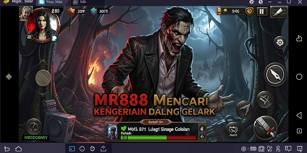 Tangkapan layar utama MR888 menampilkan gameplay yang mencekam dan penuh ketegangan.