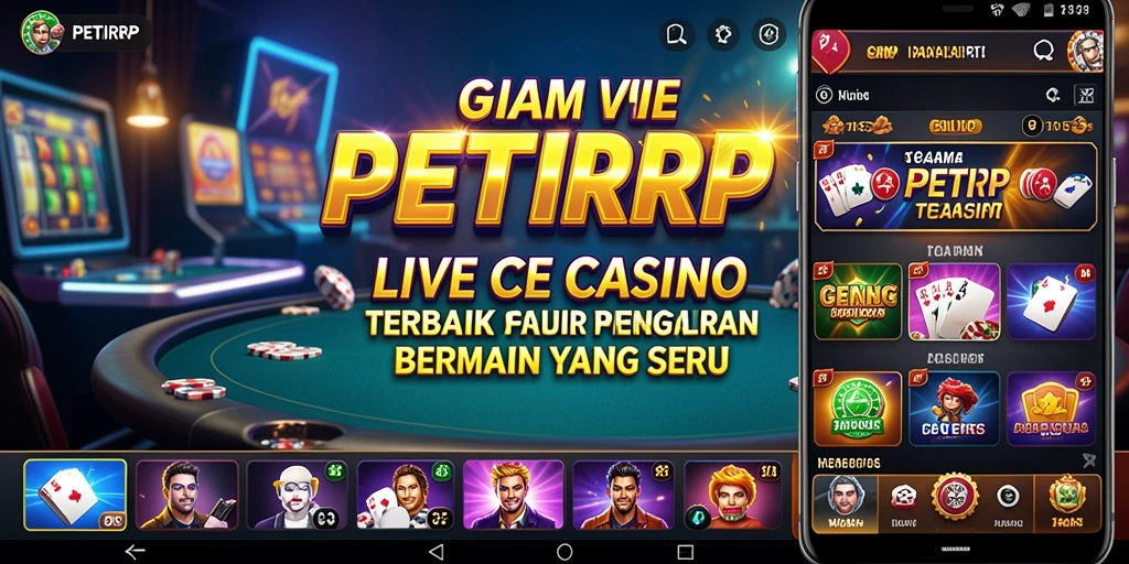 Tampilan menarik dari gameplay Live Casino PETIRRP yang mendebarkan.