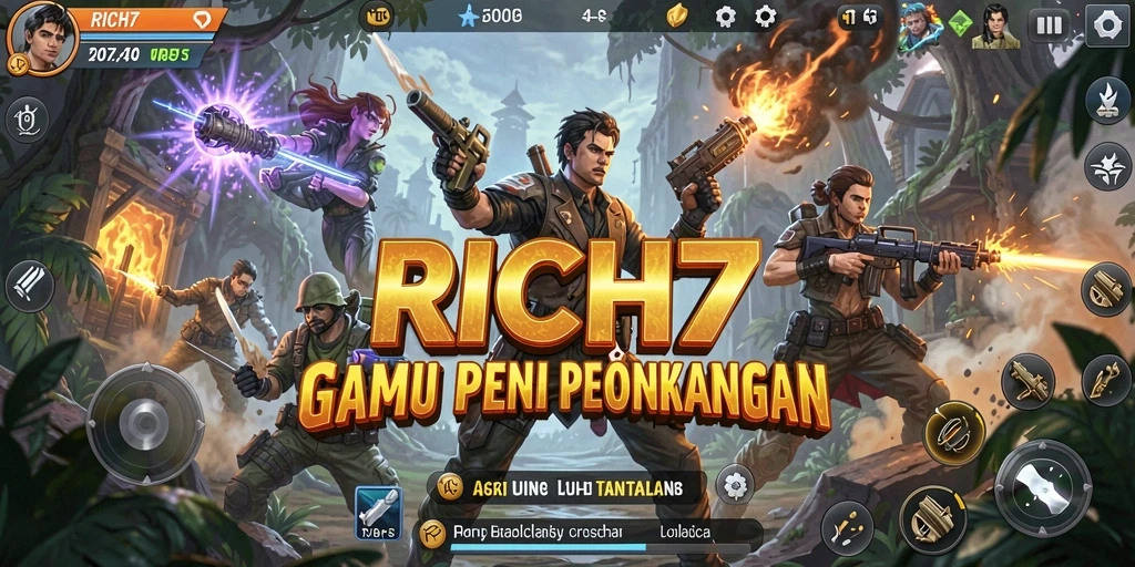 Screenshot gameplay RICH7 menunjukkan aksi mendebarkan penuh tantangan.