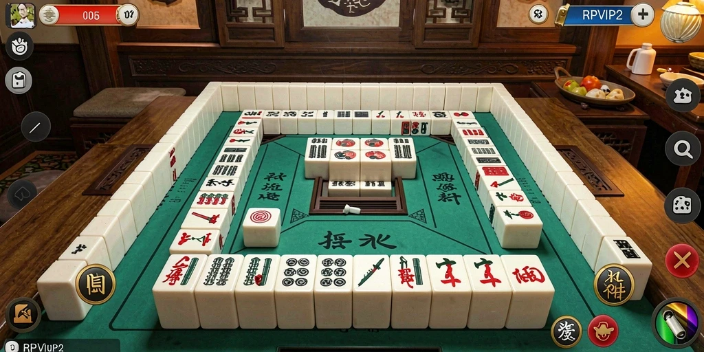 Tampilan permainan Mahjong yang menarik dalam RPVIP2 dengan grafis yang memukau.