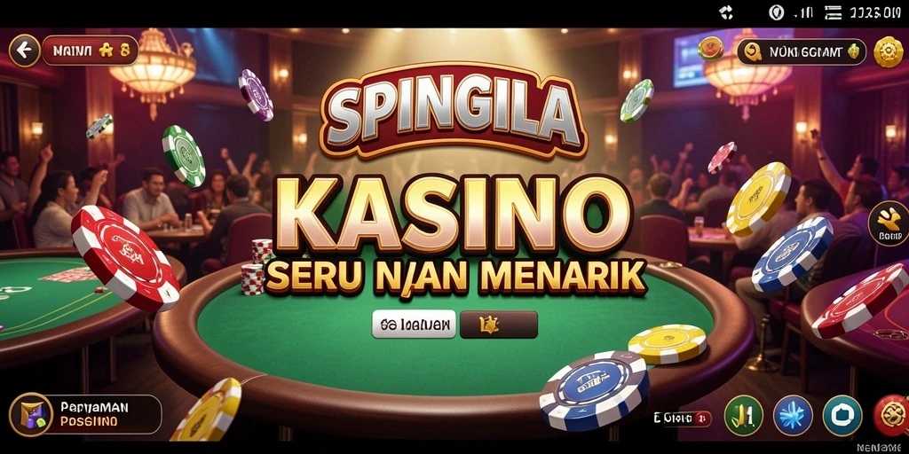 Tampilan antarmuka SPINGILA dengan berbagai permainan kasino yang menarik.